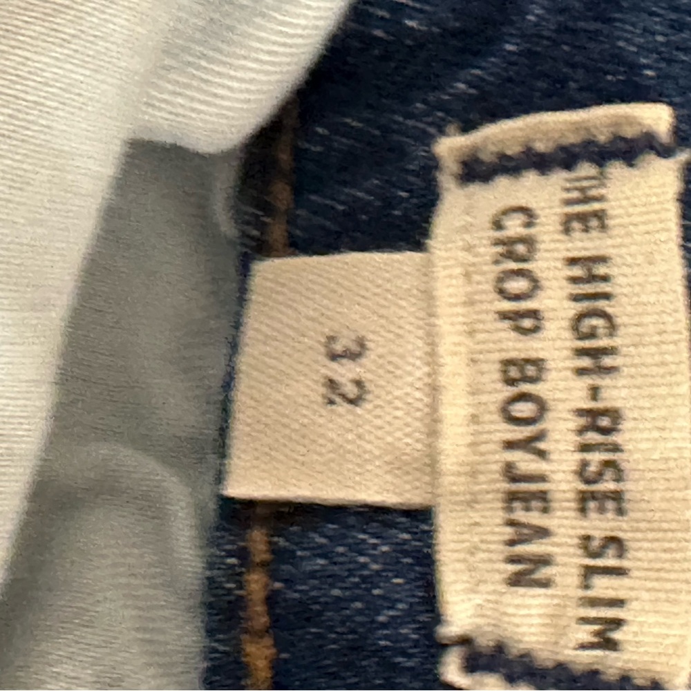 Madewell high waisted boyjean slim crop size 32 Blue Women's Jeans - Picture 7 of 11